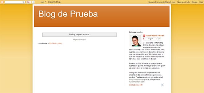Crear un blog de Blogger