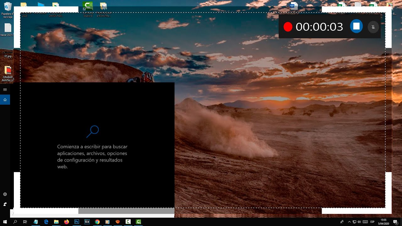 Cómo grabar pantalla en Windows 10