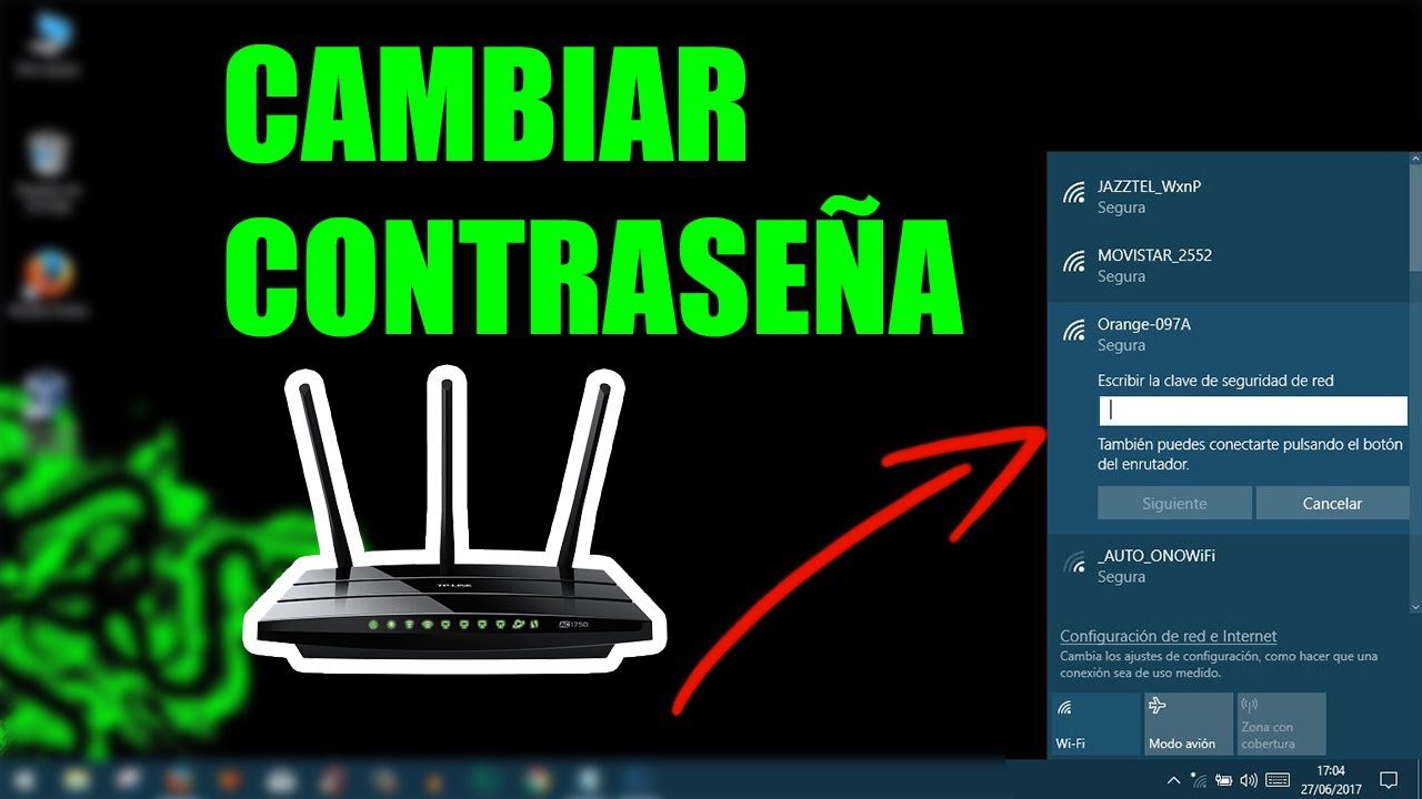 Cambiar la contraseña del WIFI